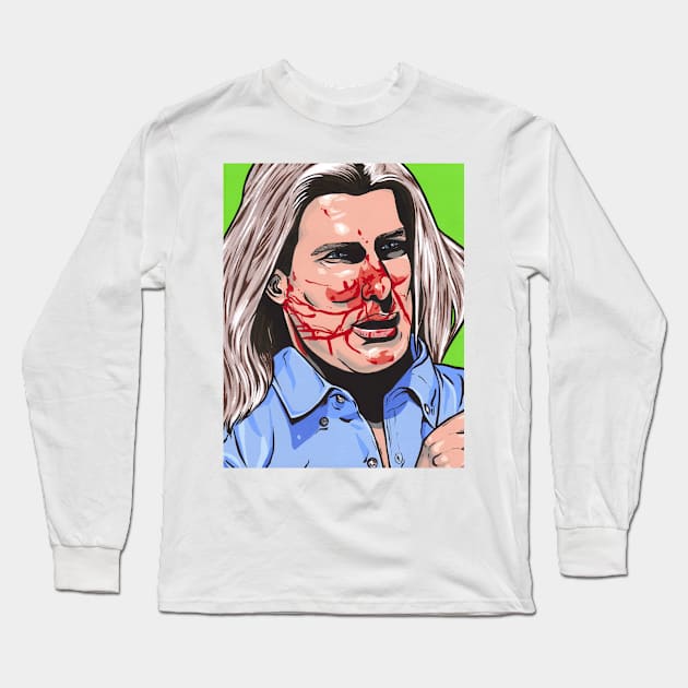 Fabio Rollercoaster Vs Bird Long Sleeve T-Shirt by turddemon